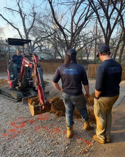 FlowMo Plumbing Mini Excavator Digging for Pipes and Repairs