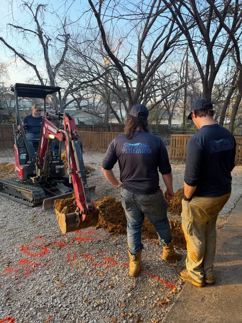 FlowMo Plumbing Mini Excavator Digging for Pipes and Repairs